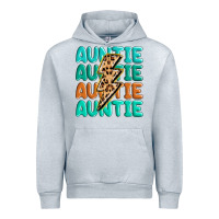 Heather Grey auntıe with lightning bolt Urban Hoodie - MaliasSmallBusiness