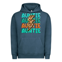 Pigment Midnight Navy auntıe with lightning bolt Urban Hoodie - MaliasSmallBusiness