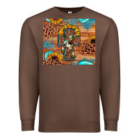 Chestnut leopard cross sunflower Premium Sweatshirt - JahusDesignShop
