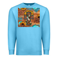 Leopard Cross Sunflower Premium Sweatshirt | Teevron