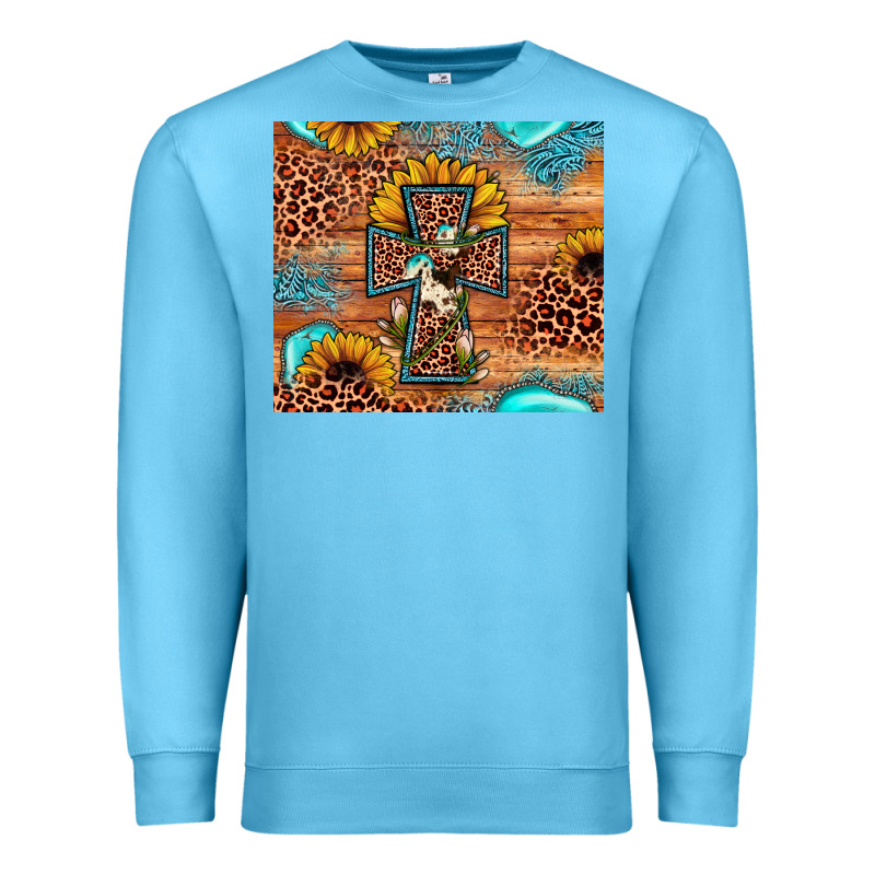 Leopard Cross Sunflower Premium Sweatshirt by JahusDesignShop | Teevron