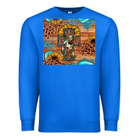 True Royal leopard cross sunflower Premium Sweatshirt - JahusDesignShop