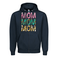 Mom Mom Mom Mothers Day Zipper Hoodie | Teevron