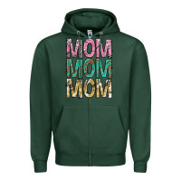 Sports Green mom mom mom mothers day Zipper Hoodie - texasbilliewilder