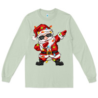 Matcha dabbing santa with christmas lights Long Sleeve Tee - Zillion Design Studio
