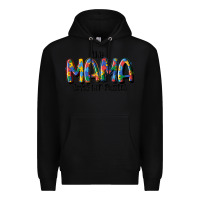 Black this mama loves her puzzle Premium Hoodie - MaliasSmallBusiness