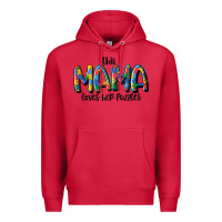 Cardinal this mama loves her puzzle Premium Hoodie - MaliasSmallBusiness