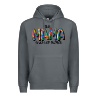 Rock this mama loves her puzzle Premium Hoodie - MaliasSmallBusiness