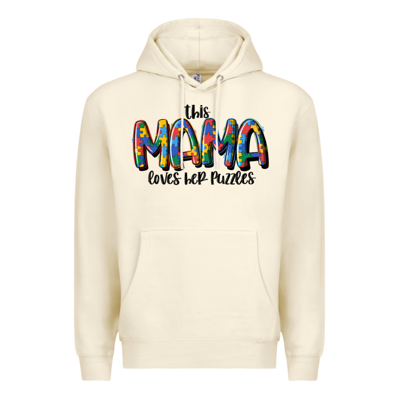 This Mama Loves Her Puzzle Premium Hoodie by MaliasSmallBusiness | Teevron