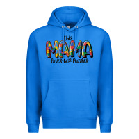 True Royal this mama loves her puzzle Premium Hoodie - MaliasSmallBusiness