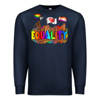 Navy equality pride flags Premium Sweatshirt - AdoDesignShop