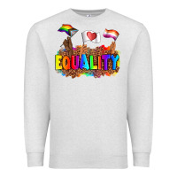 Oatmeal Heather equality pride flags Premium Sweatshirt - AdoDesignShop
