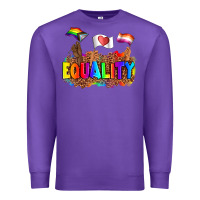 Purple equality pride flags Premium Sweatshirt - AdoDesignShop