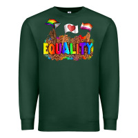 Sports Green equality pride flags Premium Sweatshirt - AdoDesignShop