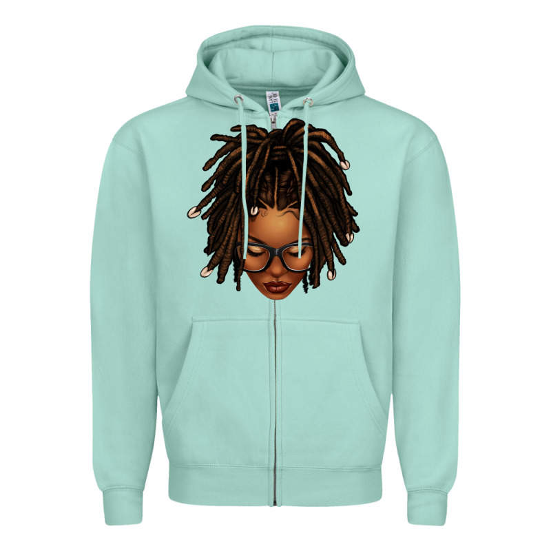 Afro Locs Messy Bun Zipper Hoodie by texasbilliewilder | Teevron