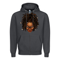 Smoke afro locs messy bun Zipper Hoodie - texasbilliewilder