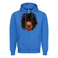 True Royal afro locs messy bun Zipper Hoodie - texasbilliewilder
