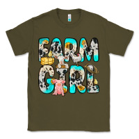 Army Green farm girl Classic Tee - Zillion Design Studio