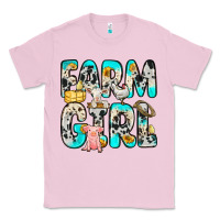 Bubblegum Pink farm girl Classic Tee - Zillion Design Studio