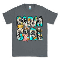 Charcoal Heather farm girl Classic Tee - Zillion Design Studio