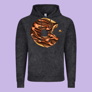 Chocolate Donut Vintage Hoodie Designed By Adodesignshop