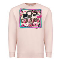 Pale Pink crafting queen Premium Sweatshirt - AdoDesignShop