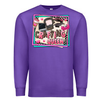 Purple crafting queen Premium Sweatshirt - AdoDesignShop