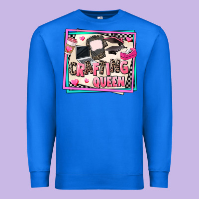 Crafting Queen Premium Sweatshirt Designed By Adodesignshop