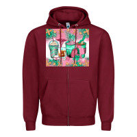 Burgundy nurse coffee cups Zipper Hoodie - Zillion Design Studio