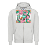 Dove Grey nurse coffee cups Zipper Hoodie - Zillion Design Studio