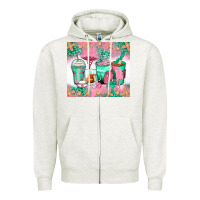 Oatmeal Heather nurse coffee cups Zipper Hoodie - Zillion Design Studio