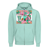 Seafoam nurse coffee cups Zipper Hoodie - Zillion Design Studio