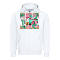 White nurse coffee cups Zipper Hoodie - Zillion Design Studio