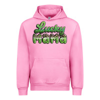Fuchsia Pink lucky mama Urban Hoodie - MaliasSmallBusiness