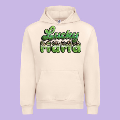 Lucky Mama Urban Hoodie Designed By Maliassmallbusiness
