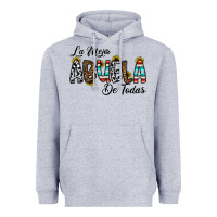 Heather Grey la mejor abuela de todas Heavyweight Hoodie - CowhideDigitalArt