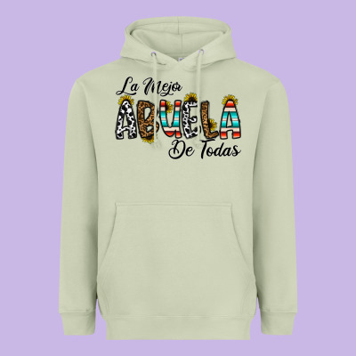 La Mejor Abuela De Todas Heavyweight Hoodie Designed By Cowhidedigitalart
