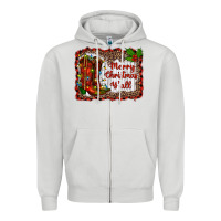 Dove Grey merry christmas yall Zipper Hoodie - RanaPortraitStore
