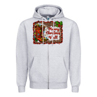 Heather Grey merry christmas yall Zipper Hoodie - RanaPortraitStore