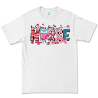 White Nurse Valentine Premium Tee - CowhideDigitalArt