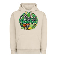 Pigment French Oak one lucky teacher Urban Hoodie - MaliasSmallBusiness