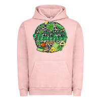 Pigment Salmon one lucky teacher Urban Hoodie - MaliasSmallBusiness