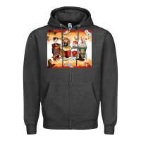 Charcoal Heather harry coffee cups Zipper Hoodie - Zillion Design Studio