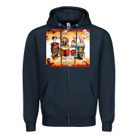 Navy harry coffee cups Zipper Hoodie - Zillion Design Studio