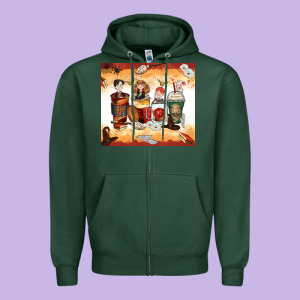 Harry Coffee Cups Zipper Hoodie Designed By Zillion Design Studio