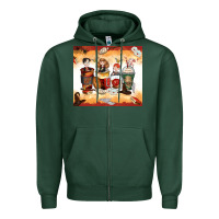 Sports Green harry coffee cups Zipper Hoodie - Zillion Design Studio