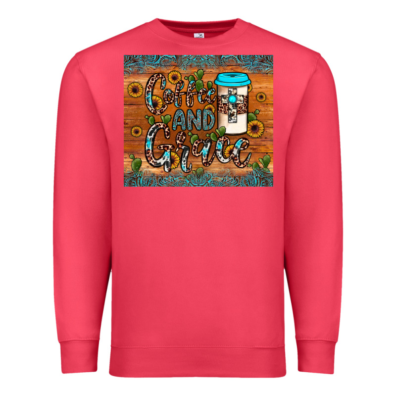Coffee And Grace Premium Sweatshirt by JahusDesignShop | Teevron