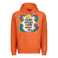 Carrot ı love someone with autism Premium Hoodie - MaliasSmallBusiness