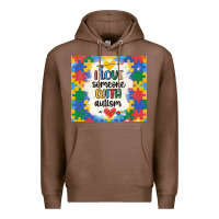 Chestnut ı love someone with autism Premium Hoodie - MaliasSmallBusiness