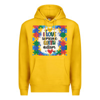 Lemon ı love someone with autism Premium Hoodie - MaliasSmallBusiness
